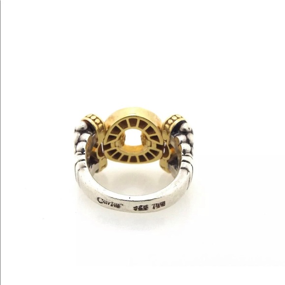 LAGOS Jewelry Vintage Antique Lagos Caviar Ring 8k Gold Sterling